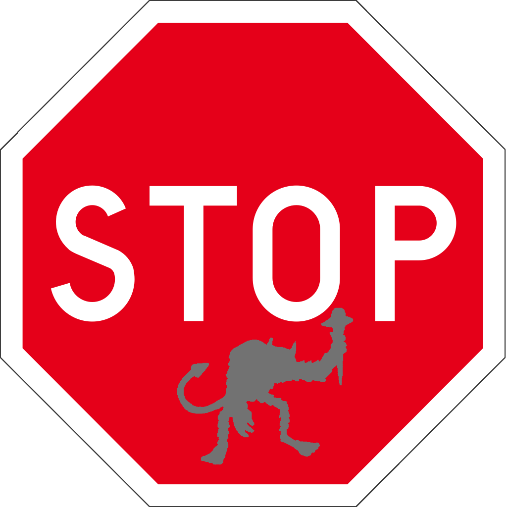 stop trolls sign
